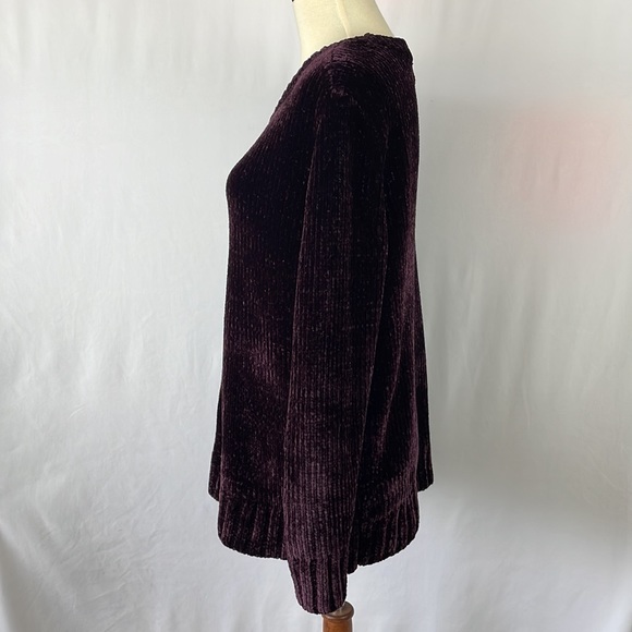 Orvis Plum/Purple Extremely Soft Ribbed Oversized Sweater - Size Small - Picture 6 of 12